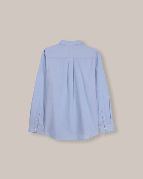 Camisa Fit Regular Azul